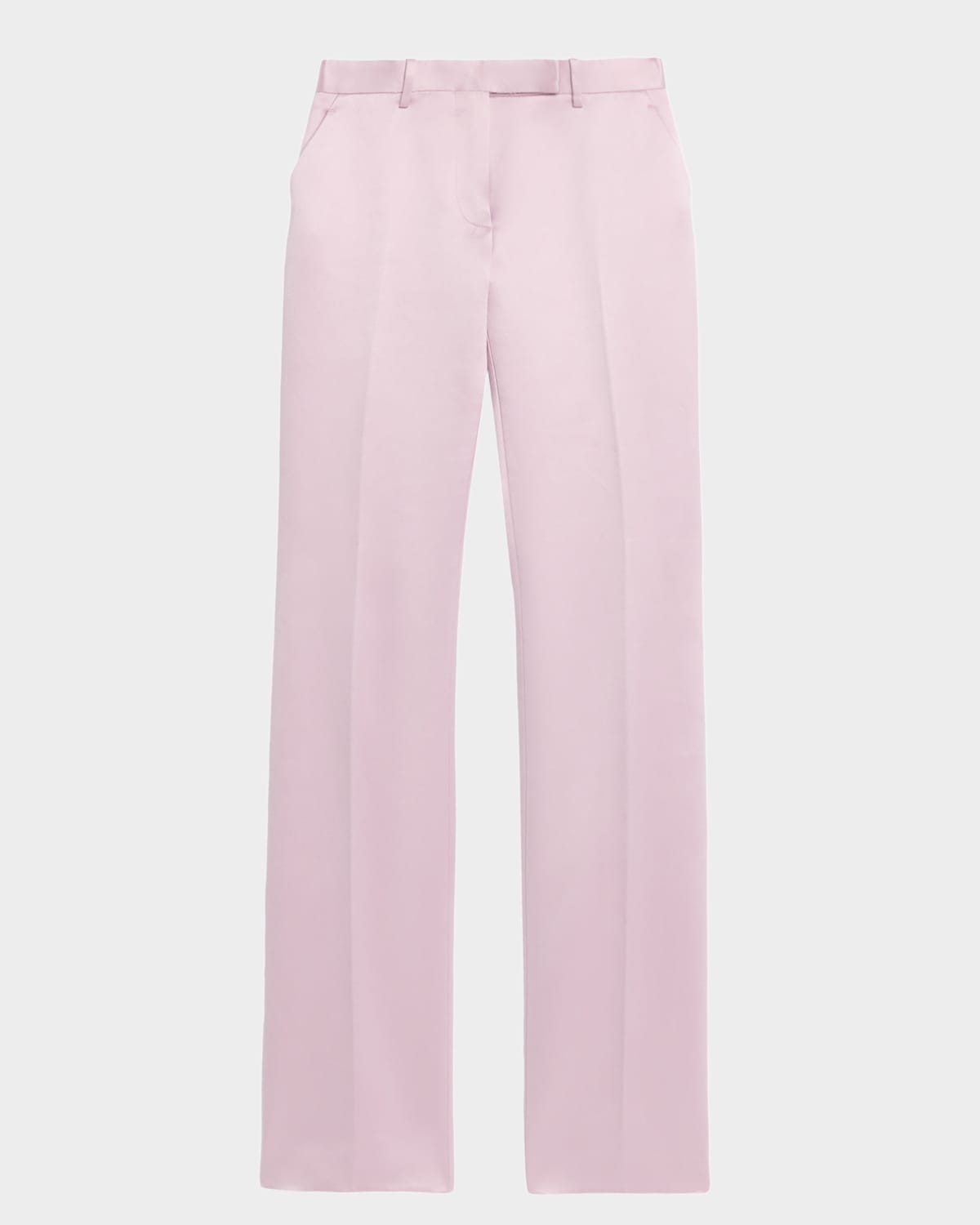 Tom Ford Satin Straight-leg Tailored Pants In Pink