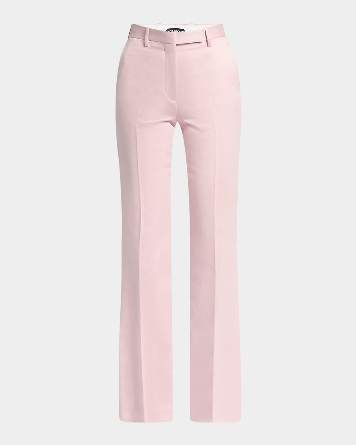 Tom Ford Satin Straight-leg Tailored Pants In Pink