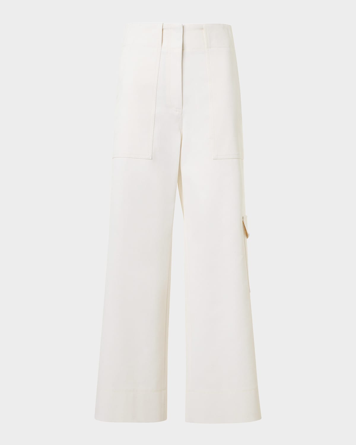 Akris Punto Cliff Gabardine Cargo Pants In White