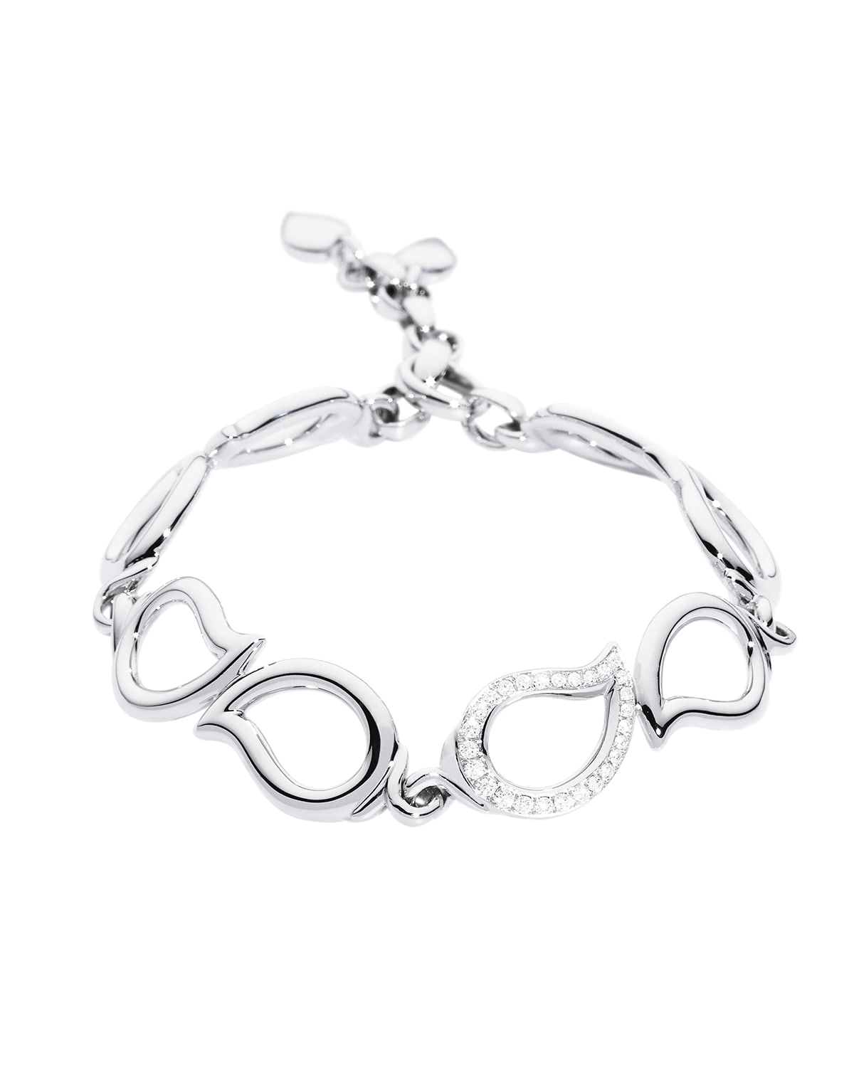 Signature 18K White Gold Diamond Bracelet