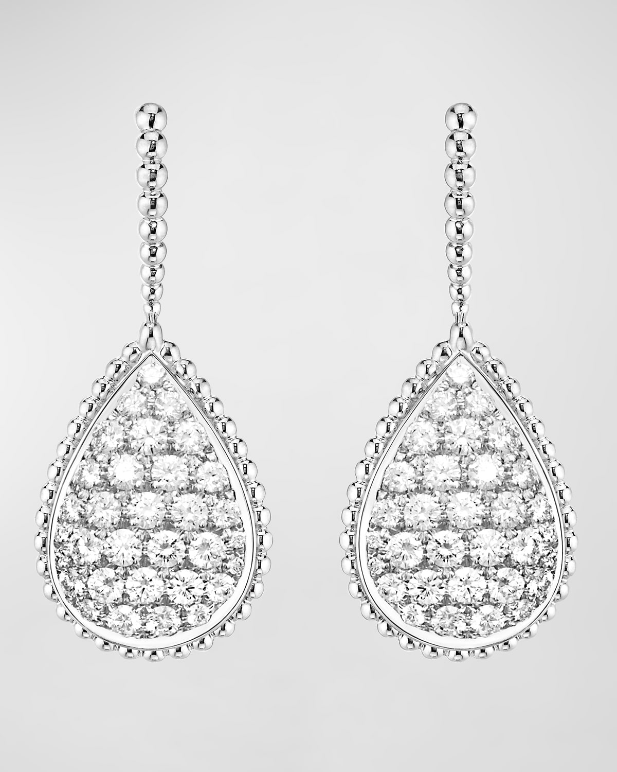 Serpent Boheme Large Sleeper Earrings with Diamonds and White Gold