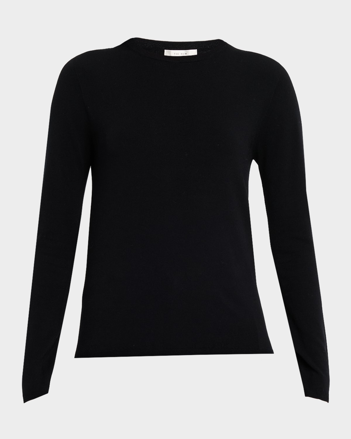 The Row Lissana Long-sleeve Knit Top In Black
