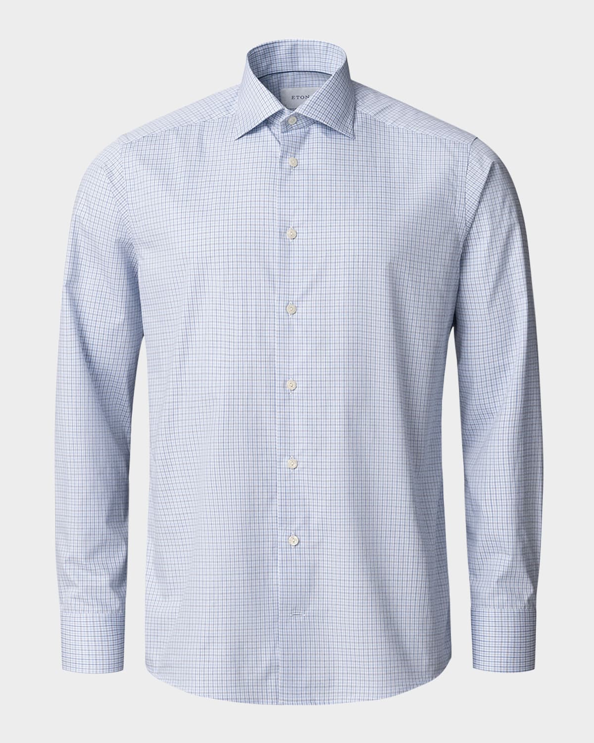 Eton Men 's Slim Fit Cotton Petite Check Sport Shirt