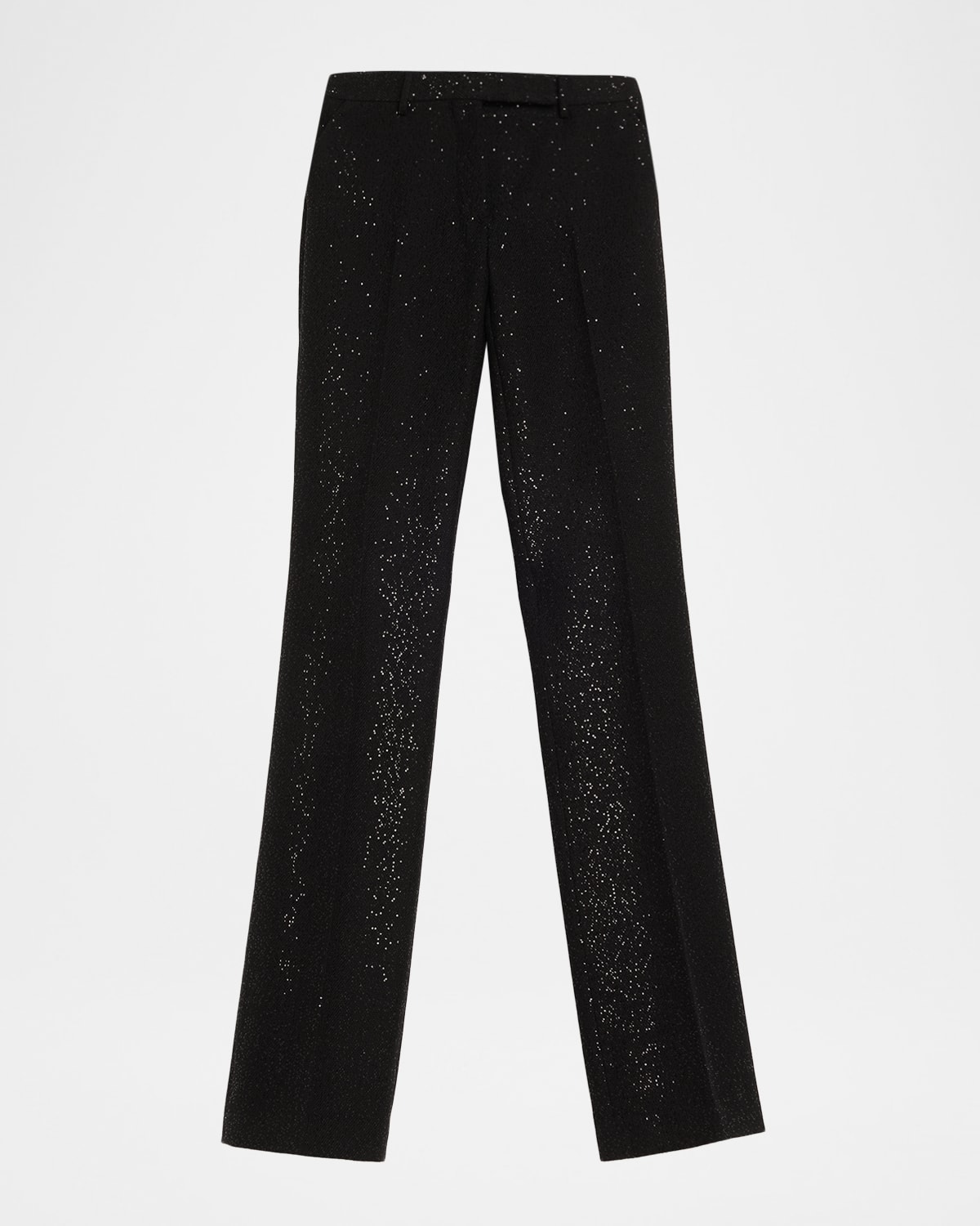 Tom Ford Sequined Crepe Straight-leg Pants In Black