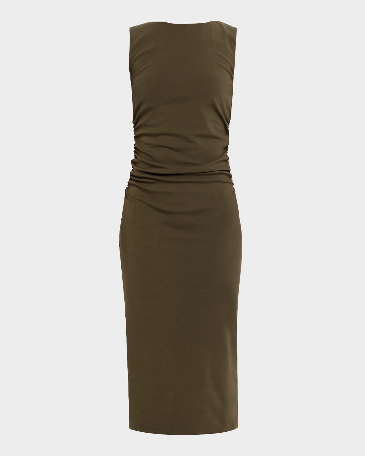 Veronica Beard Charissa Stretch Cotton Midi Dress In Green