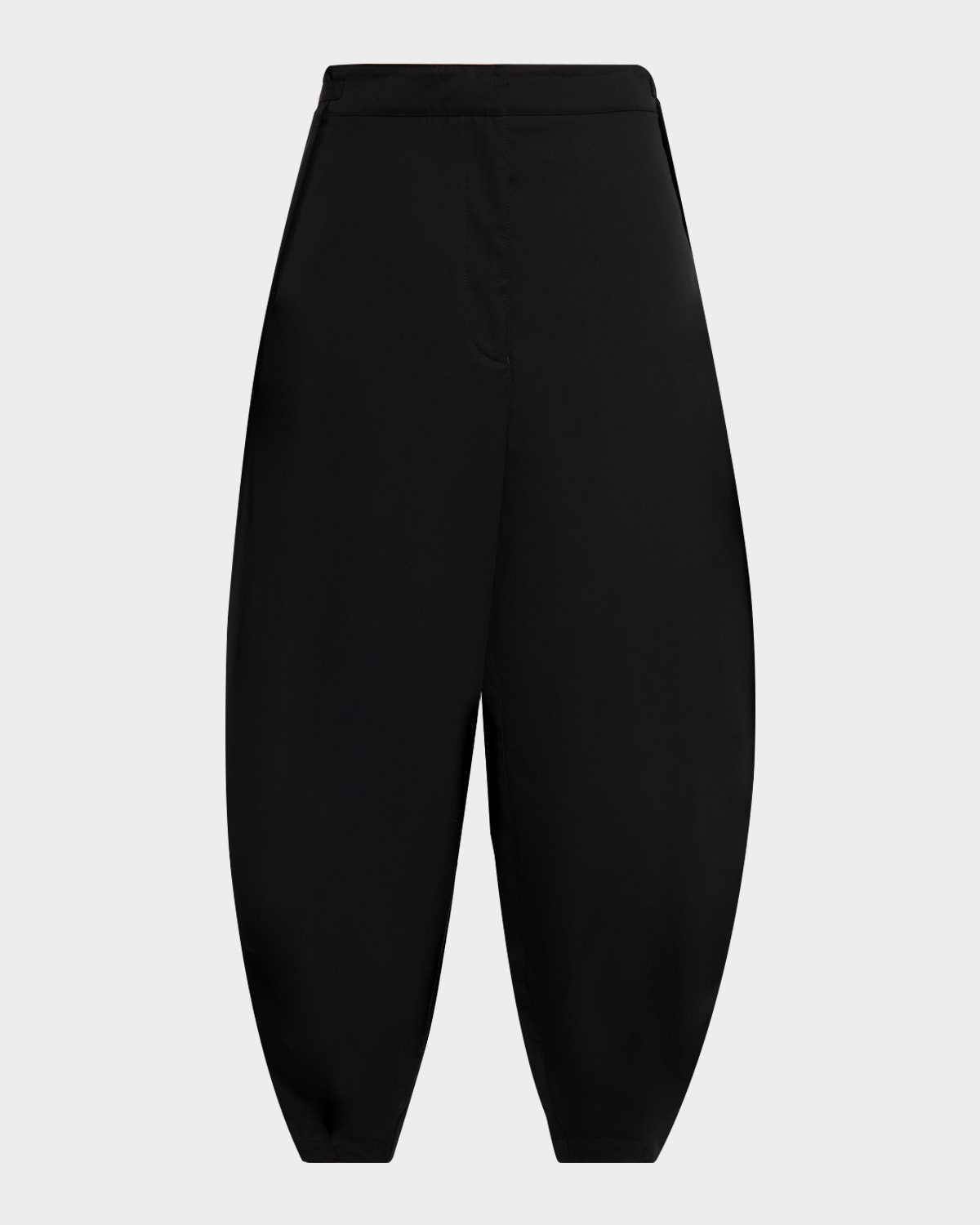Loewe Balloon Wide-leg Crop Trousers In Black