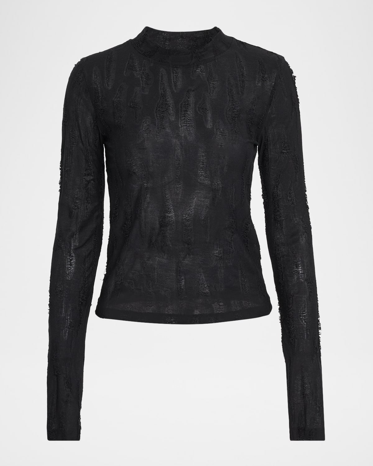 Iro Guilia Jacquard Top In Black