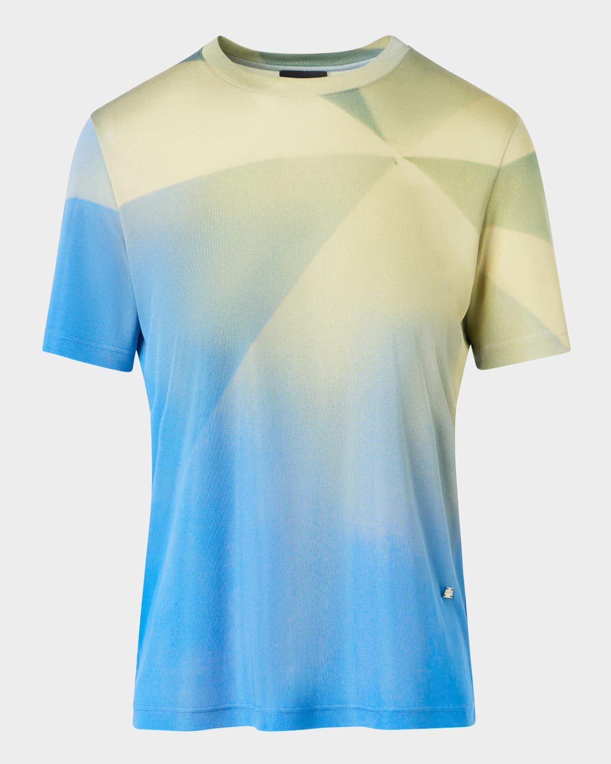 Akris Sunbeam Print Silk Short-Sleeve T-Shirt