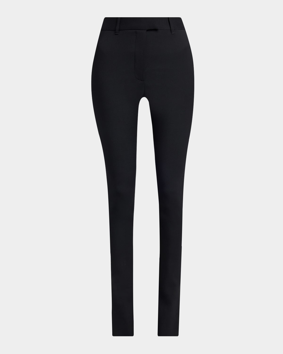 Alexander Mcqueen Lightweight Wool-silk Flare Pants In Black