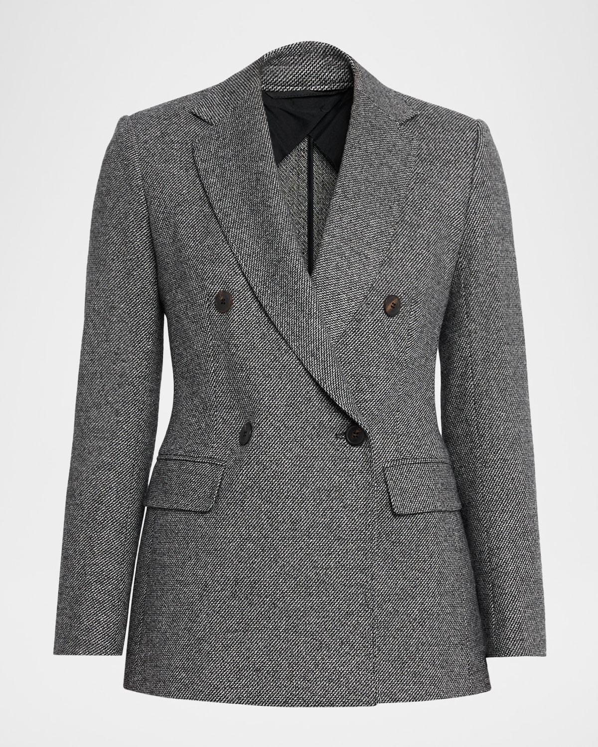 Max Mara Bosh Double-breasted Jersey Blazer In Gray