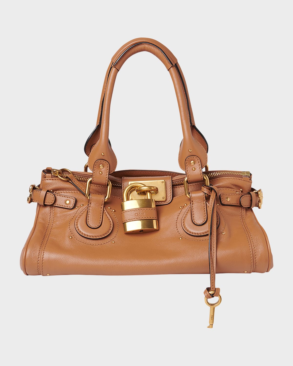 Chloé Paddington Padlock Shoulder Bag In Leather