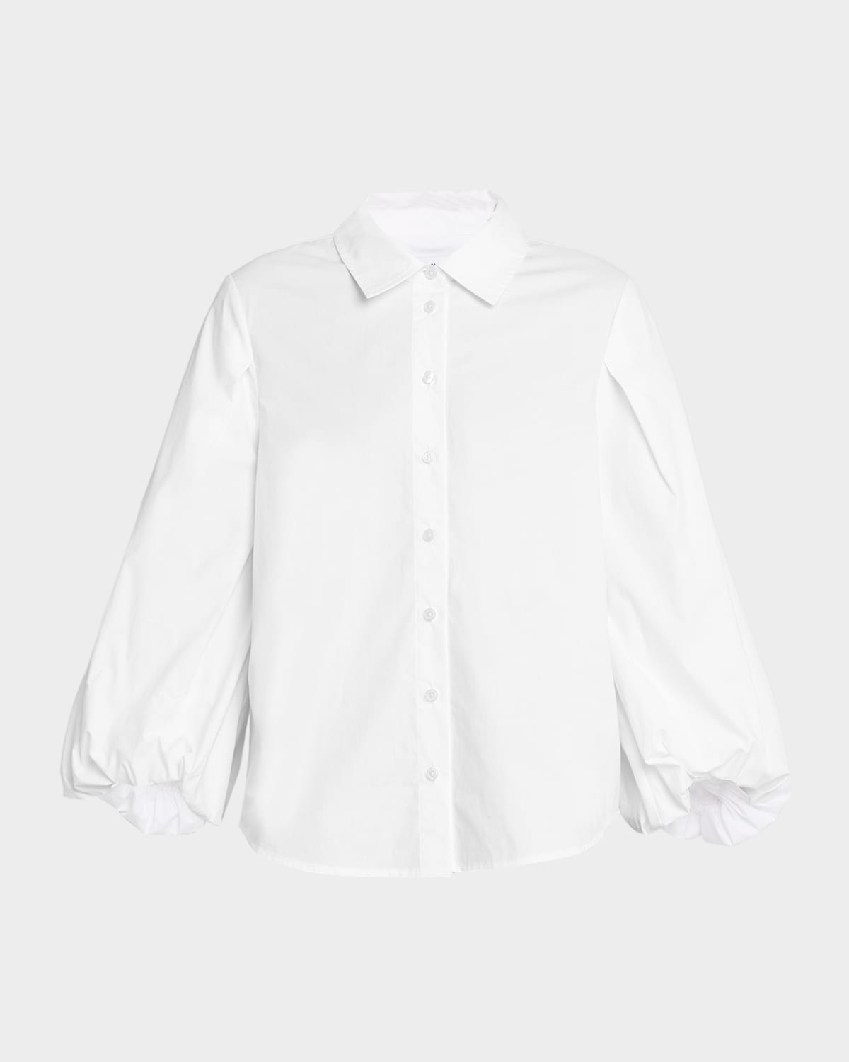 Tanya Taylor Marina Voluminous Button-front Shirt In White