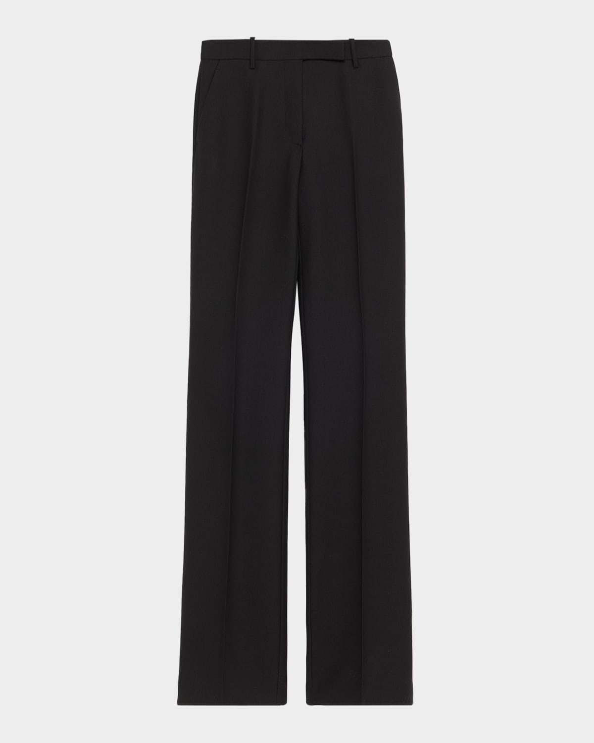 Tom Ford Wool-blend Straight-leg Pants In Black