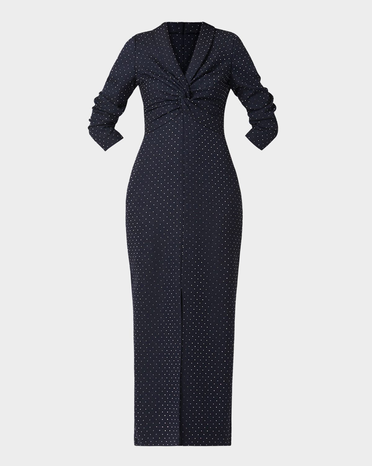 Shoshanna Asher Crystal-embellished Twill Maxi Dress In Black