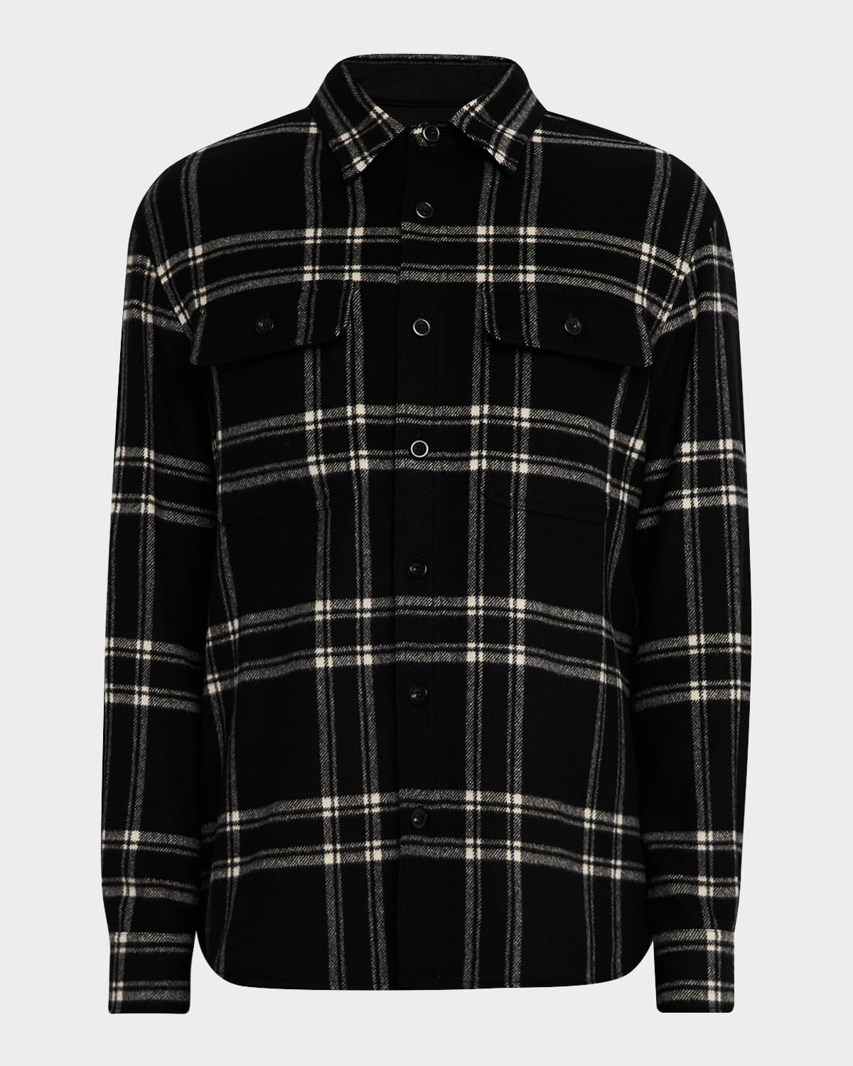 Ralph Lauren Plaid Long-sleeve Shirt In Black