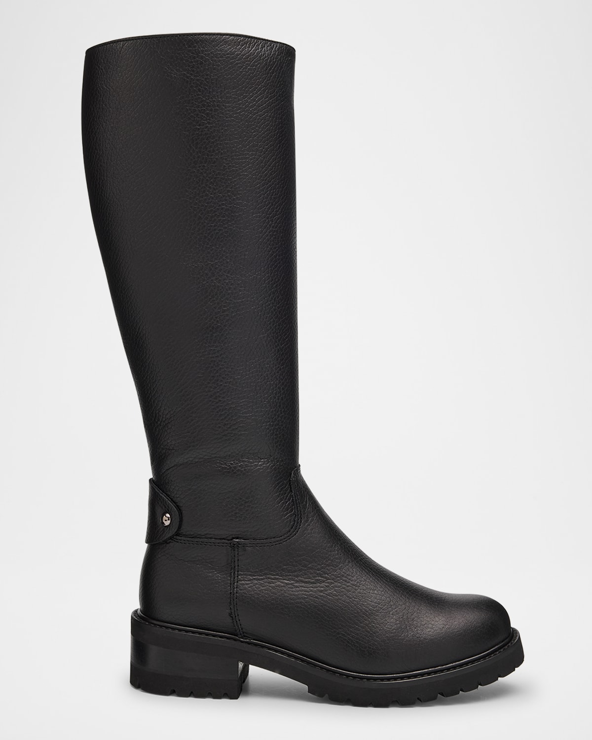 La Canadienne Cate Waterproof Pebble Leather Knee-high Boots In Black