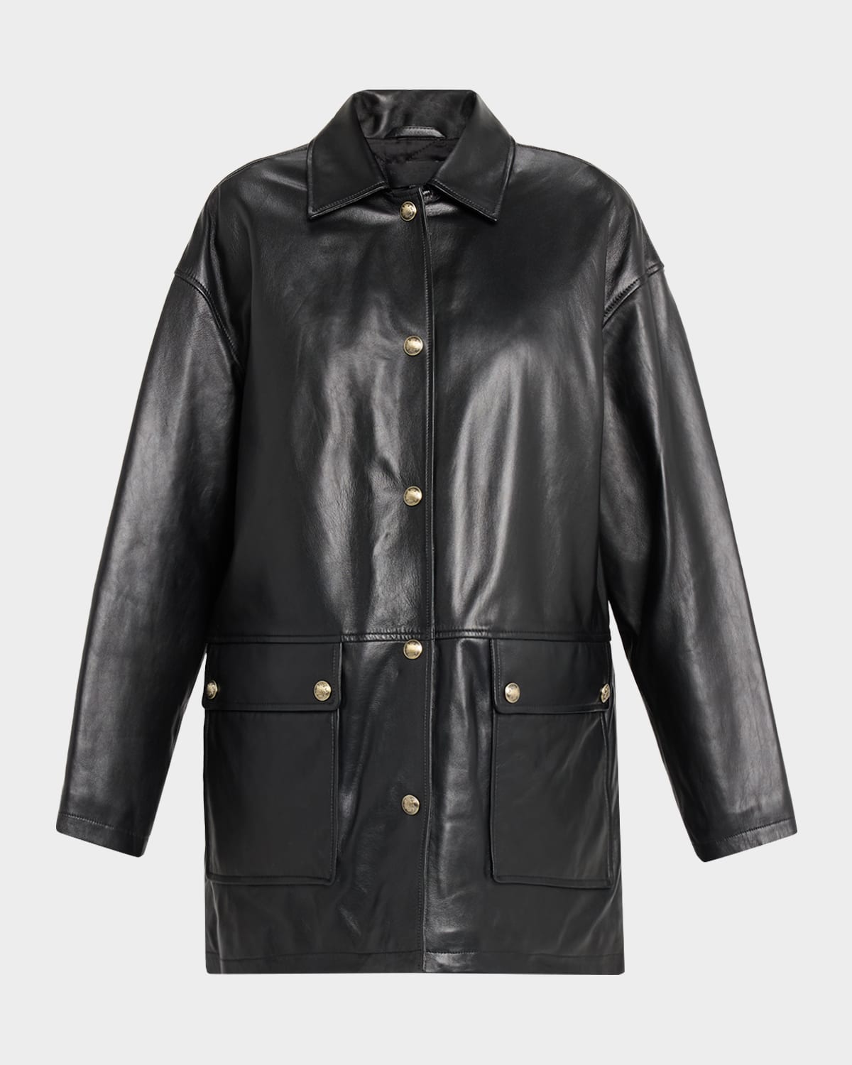 Nili Lotan Cordel Lambskin Leather Coat