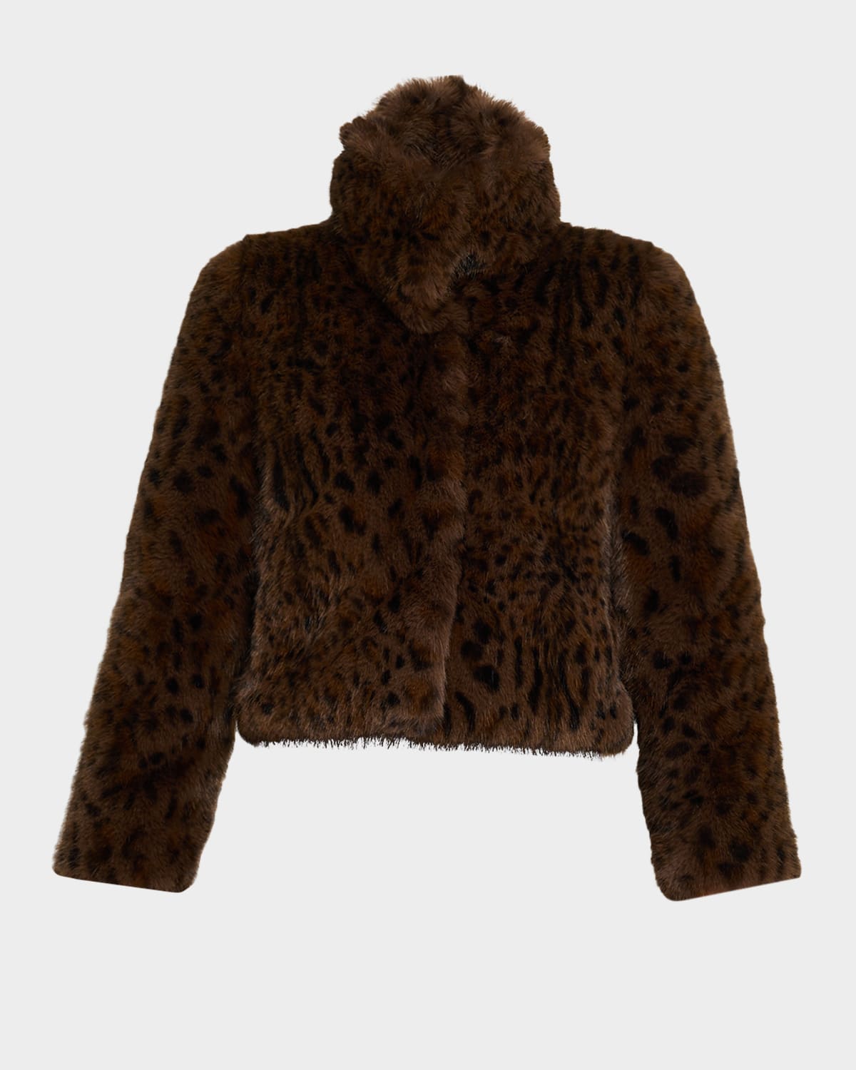 Generation Love Lexy Leopard Faux Fur Jacket In Brown