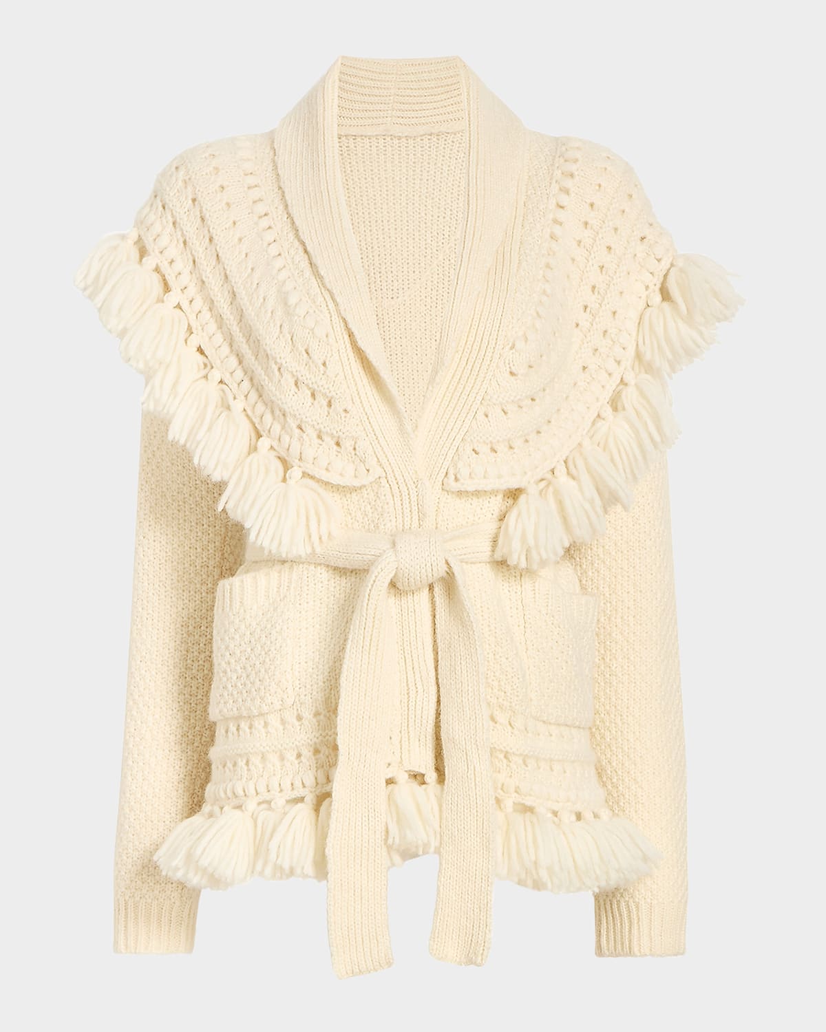 Cinq À Sept Asmi Tie-front Cardigan In Neutral