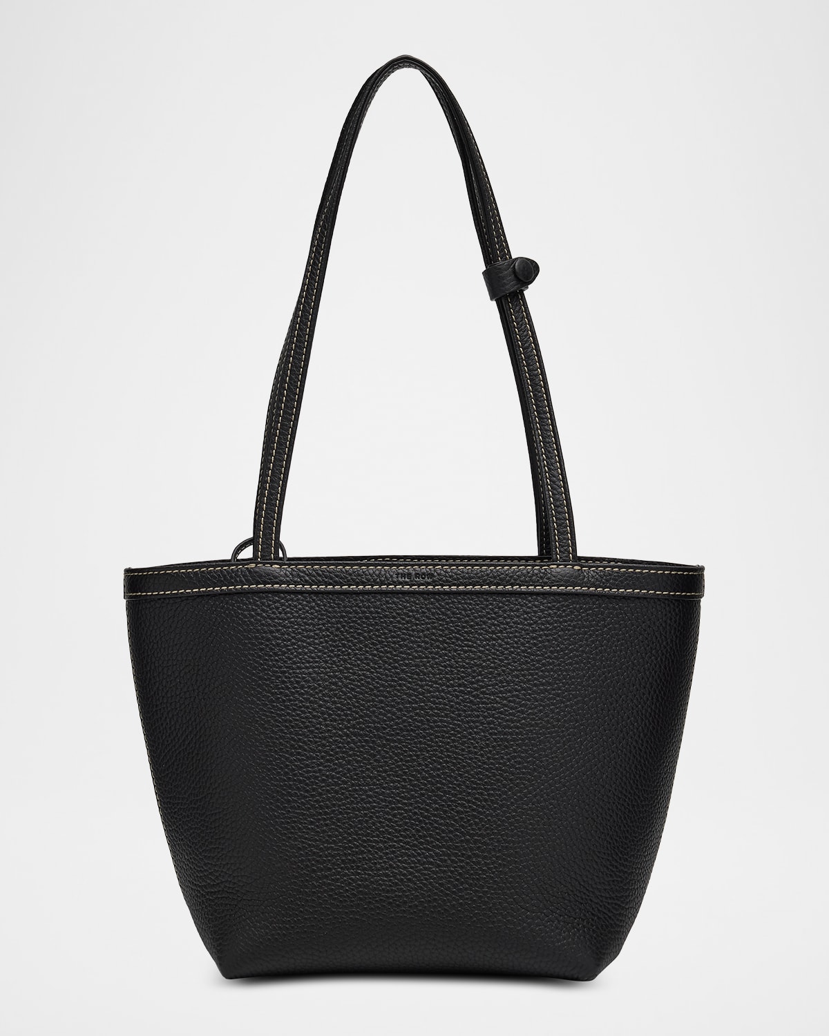 The Row Park Medium Topstitched Tote Bag In Pebbled Leather In Multi