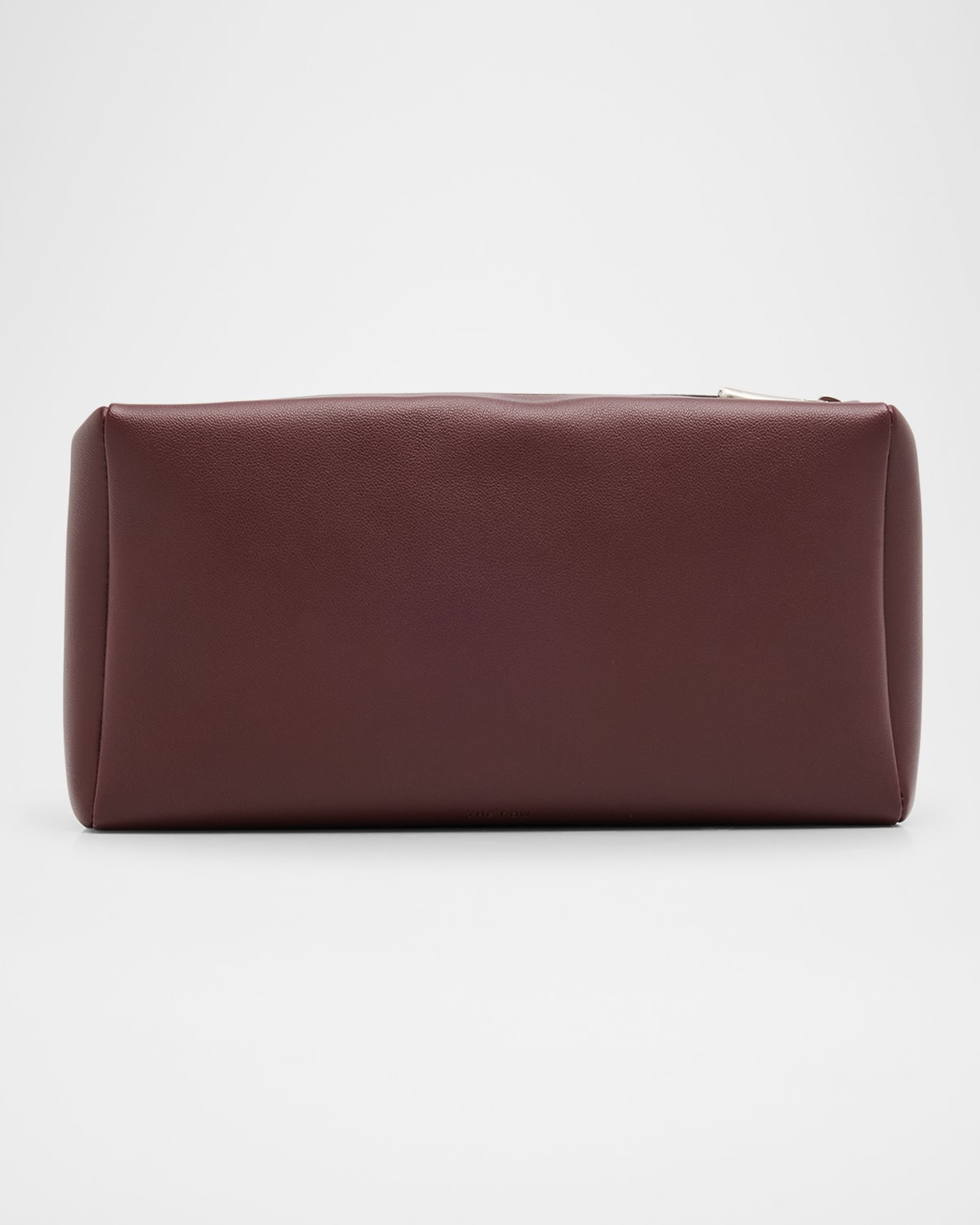 The Row Compact Clutch Bag In Nappa Leather In Burgundy