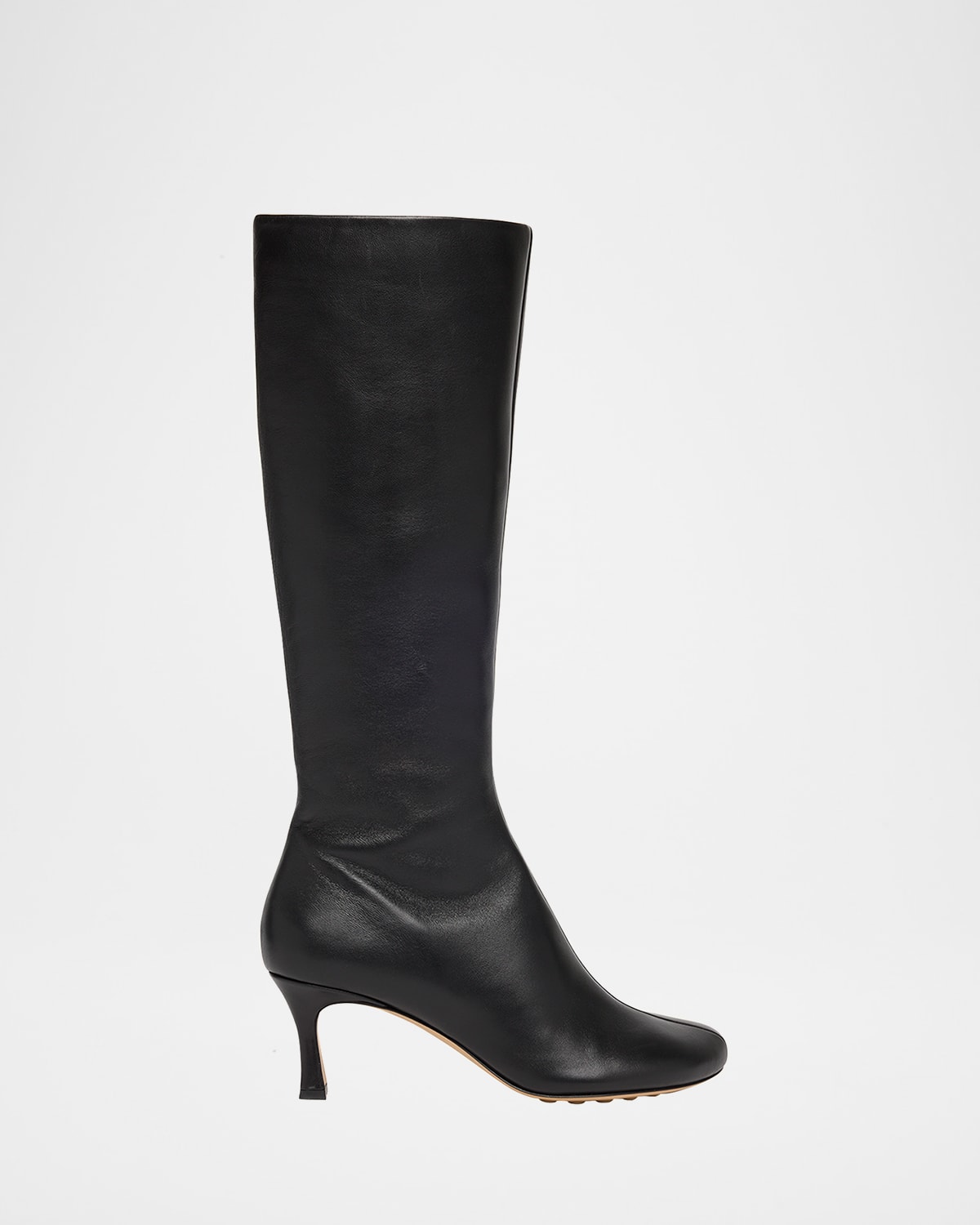 Bottega Veneta Lagoon Nappa Leather Knee-high Boots In Black