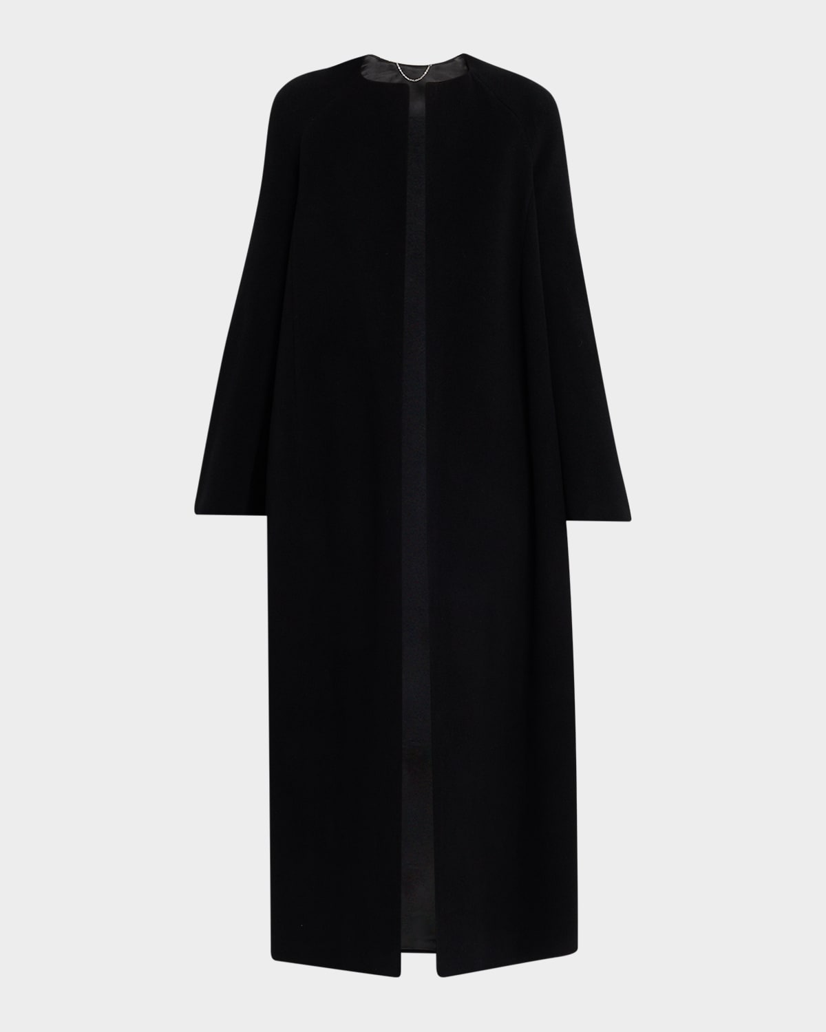 Totême Bell Sleeve Long Coat In Black