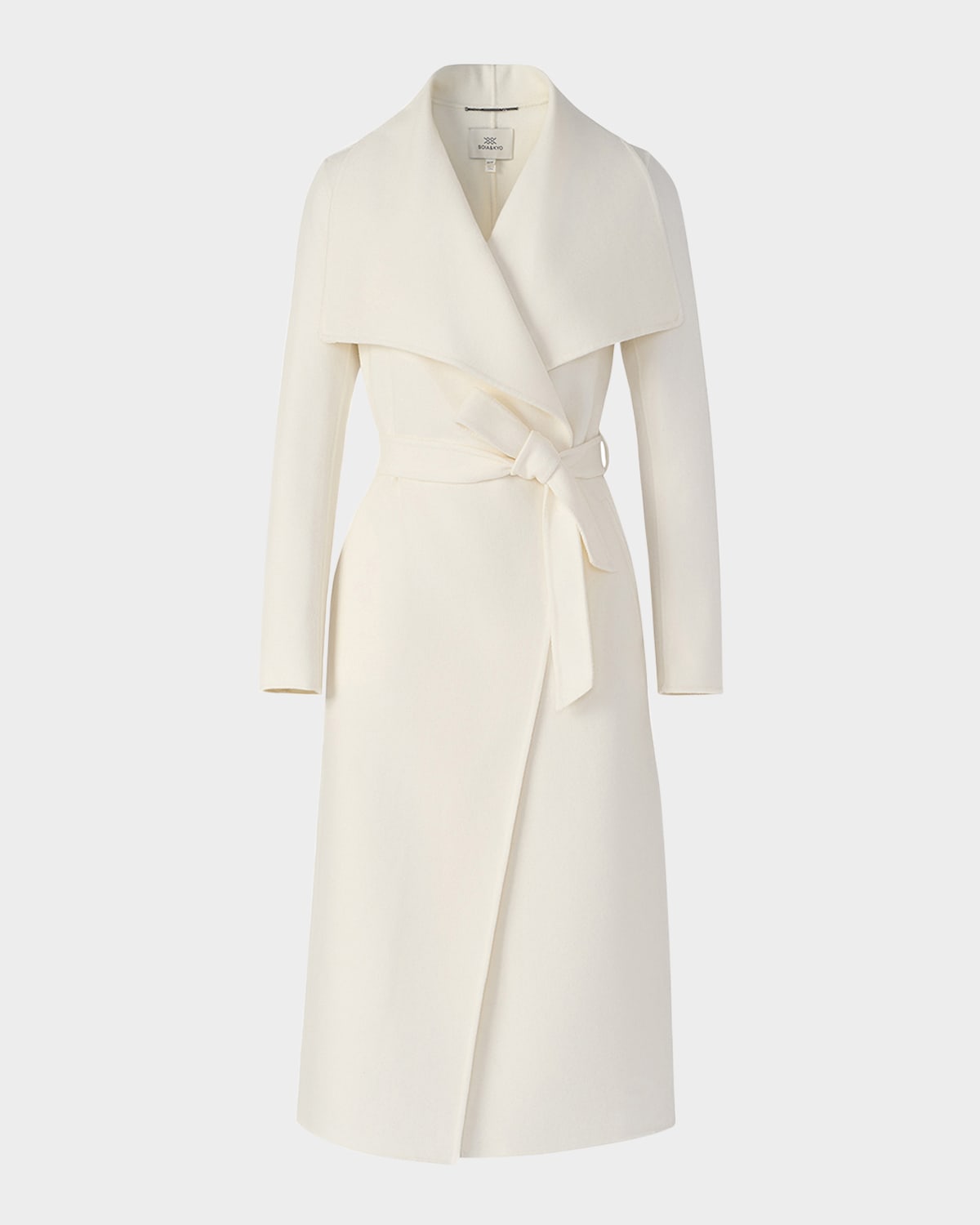 Soia & Kyo Britta-u Wool Wrap Coat In White