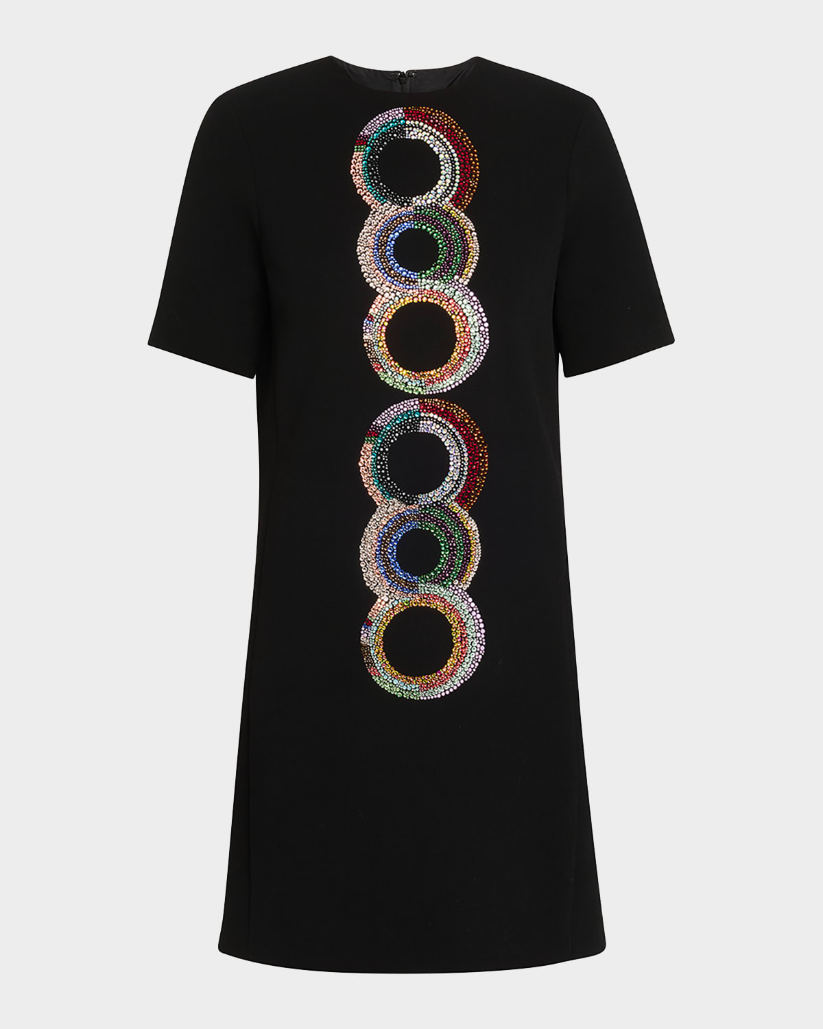 Libertine Sonia Crystal Short-sleeve Shift Dress In Black