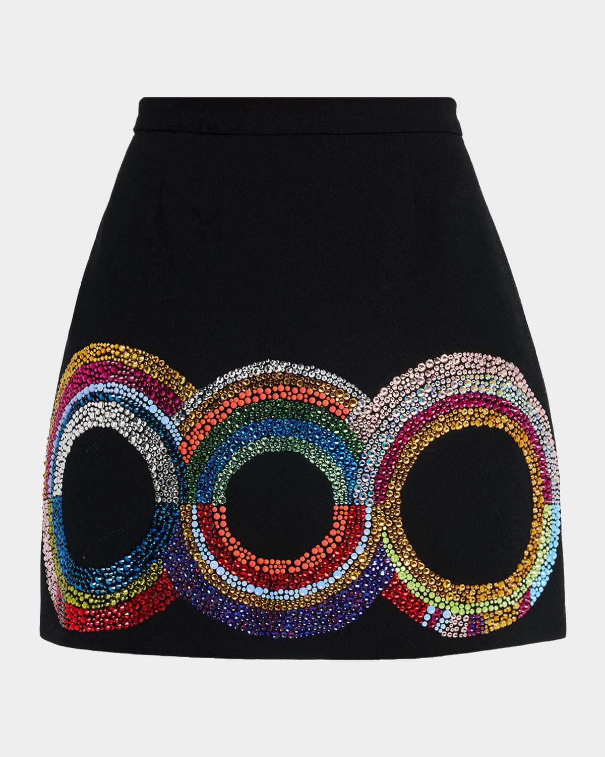 Libertine Sonia Crystal Cashmere Mini Skirt In Black