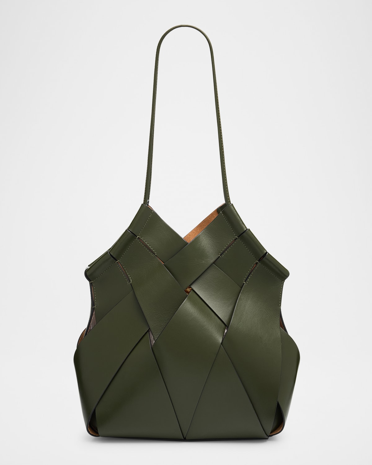 Ulla Johnson Charlotte Woven Leather Crossbody Bag