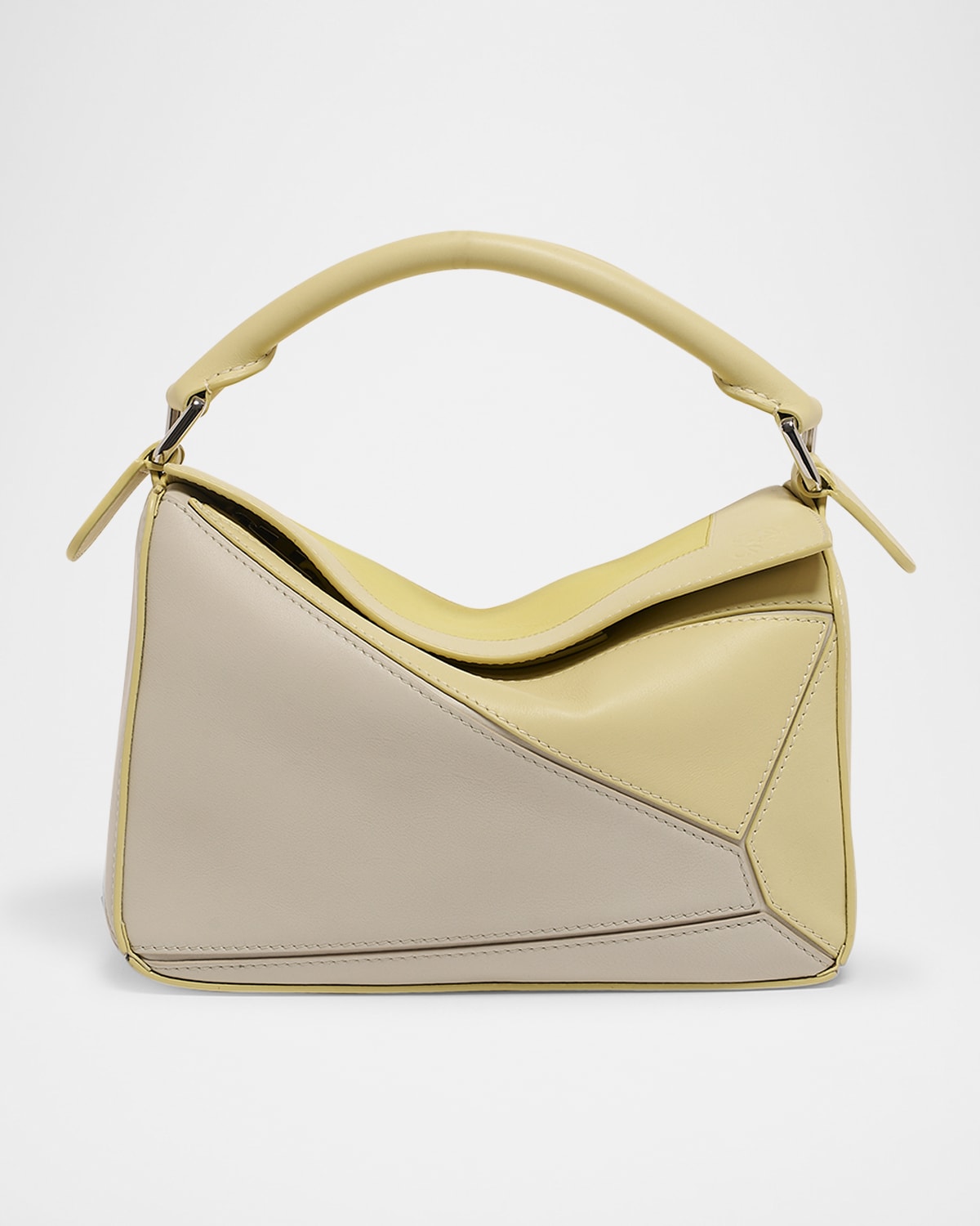 Loewe X Albers Puzzle Square Shoulder Bag In Leather In Gray