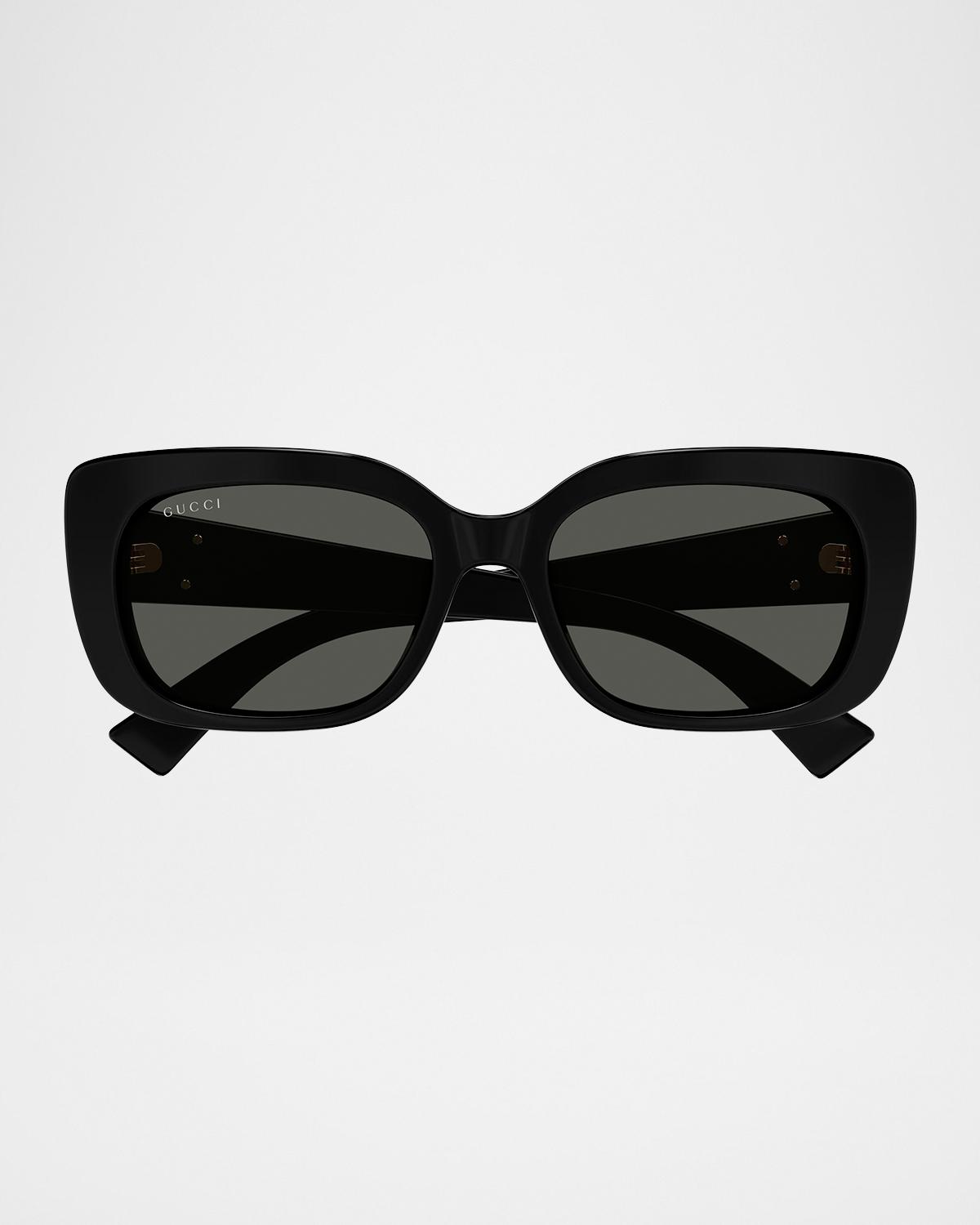 GG Muse 55mm Rectangular Acetate Sunglasses