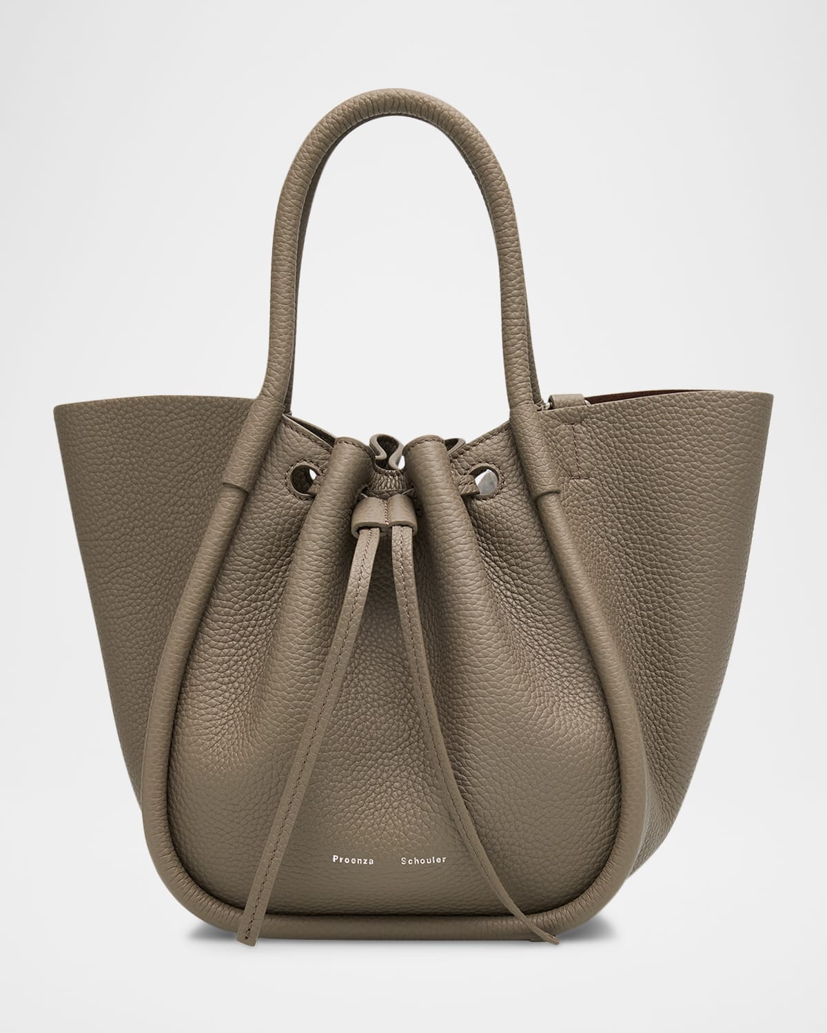 Proenza Schouler Small Ruched Leather Tote Bag In Brown