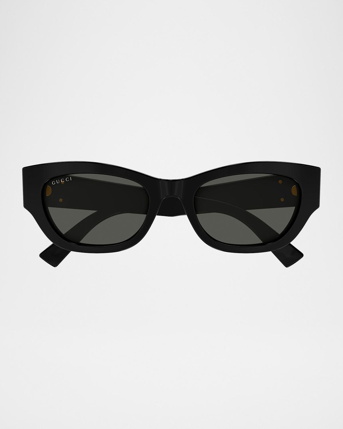 GG Extruded 53mm Acetate Cat-Eye Sunglasses
