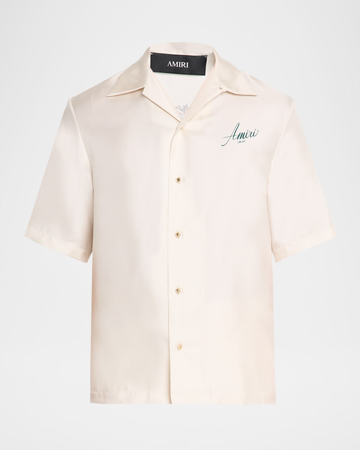 Amiri Men's Silk  Hotel Camp Shirt In Neutral