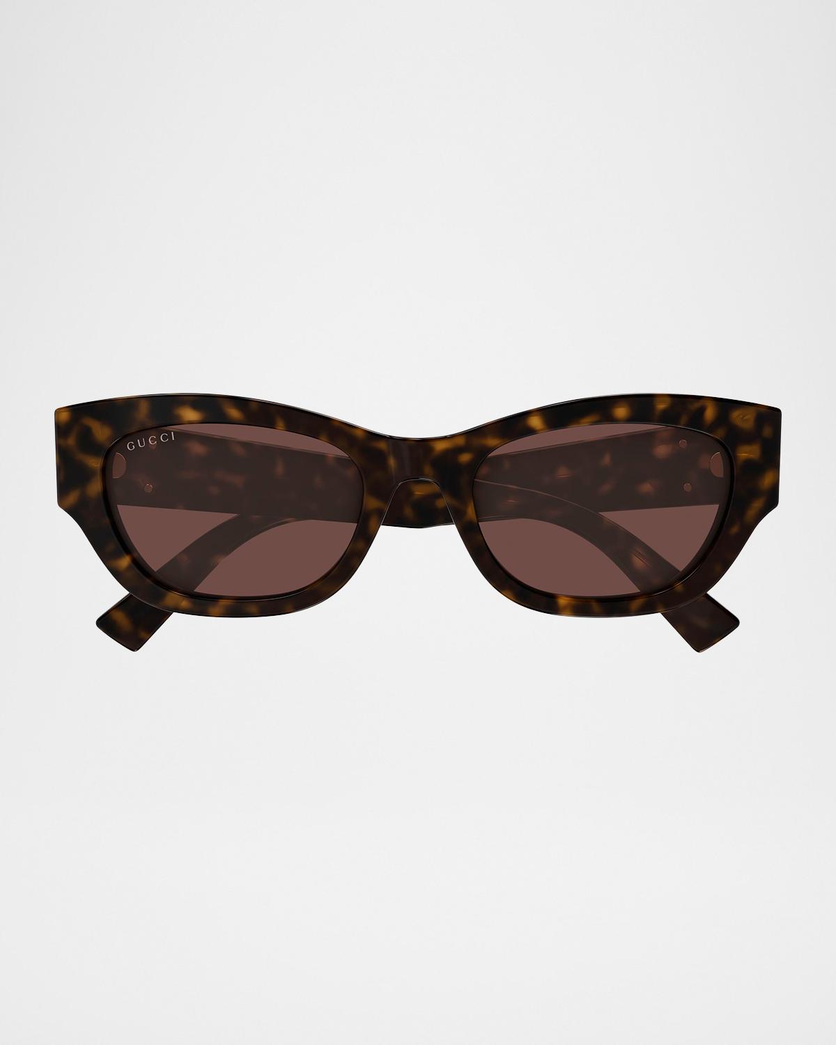 GG Extruded 53mm Acetate Cat-Eye Sunglasses