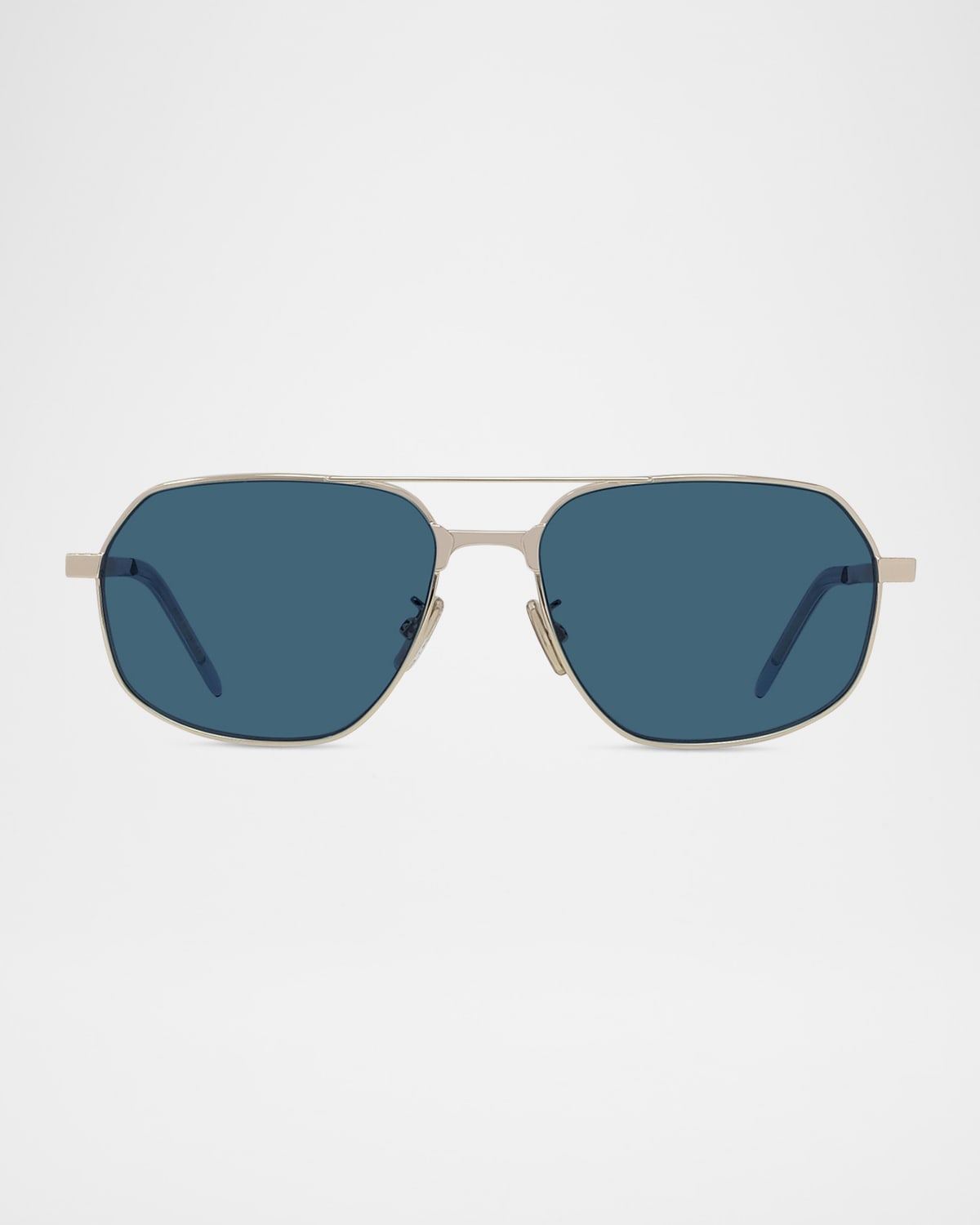 Givenchy Gv One Metal Aviator Sunglasses In Blue