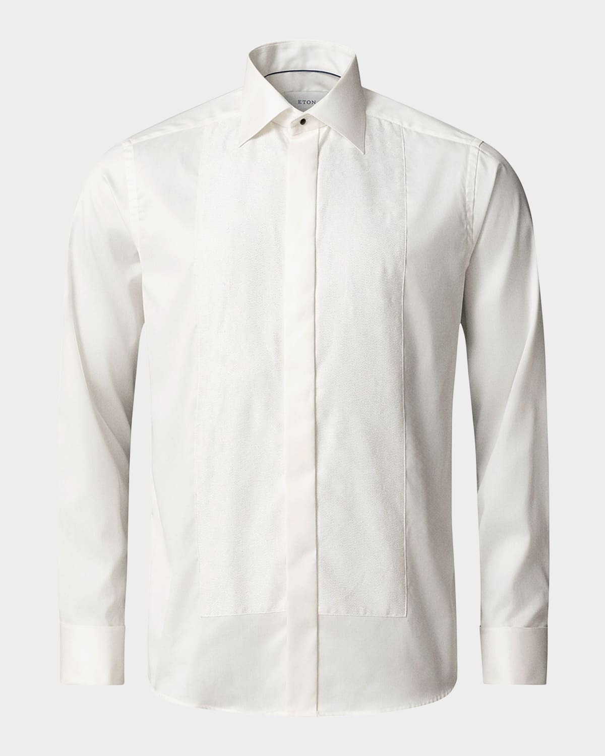 Eton Men 's Slim Fit Jacquard-Bib French Cuff Dress Shirt