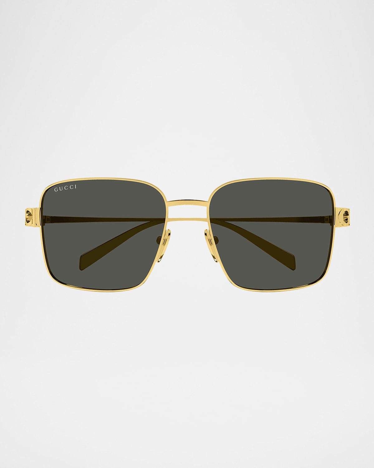 Gucci Block Bending 54mm Metal Square Sunglasses