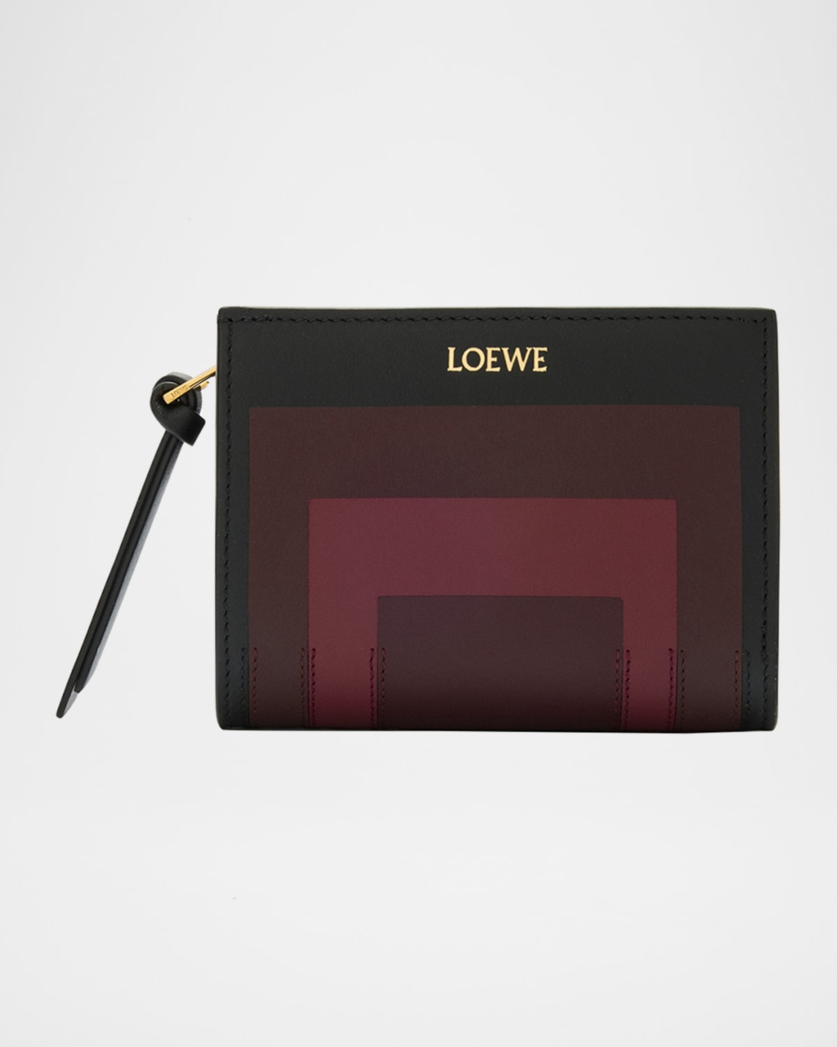 Loewe X Albers Compact Bifold Wallet In Nappa Leather In Black
