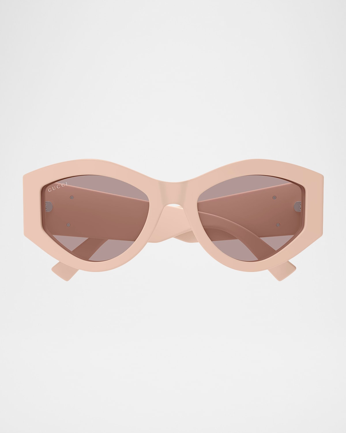 Gucci Gg Extruded 53mm Geometric Acetate Sunglasses In Pink