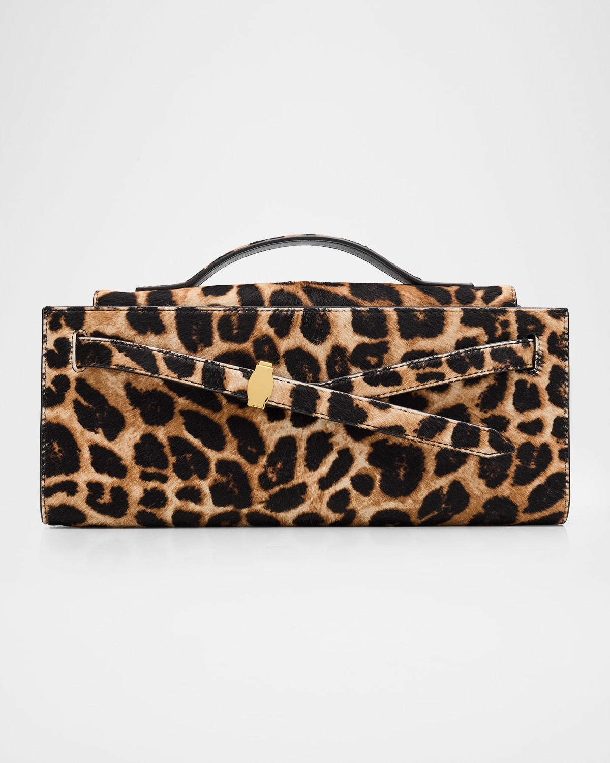 Veronica Beard Dash Animal-print Calf Hair Clutch Bag