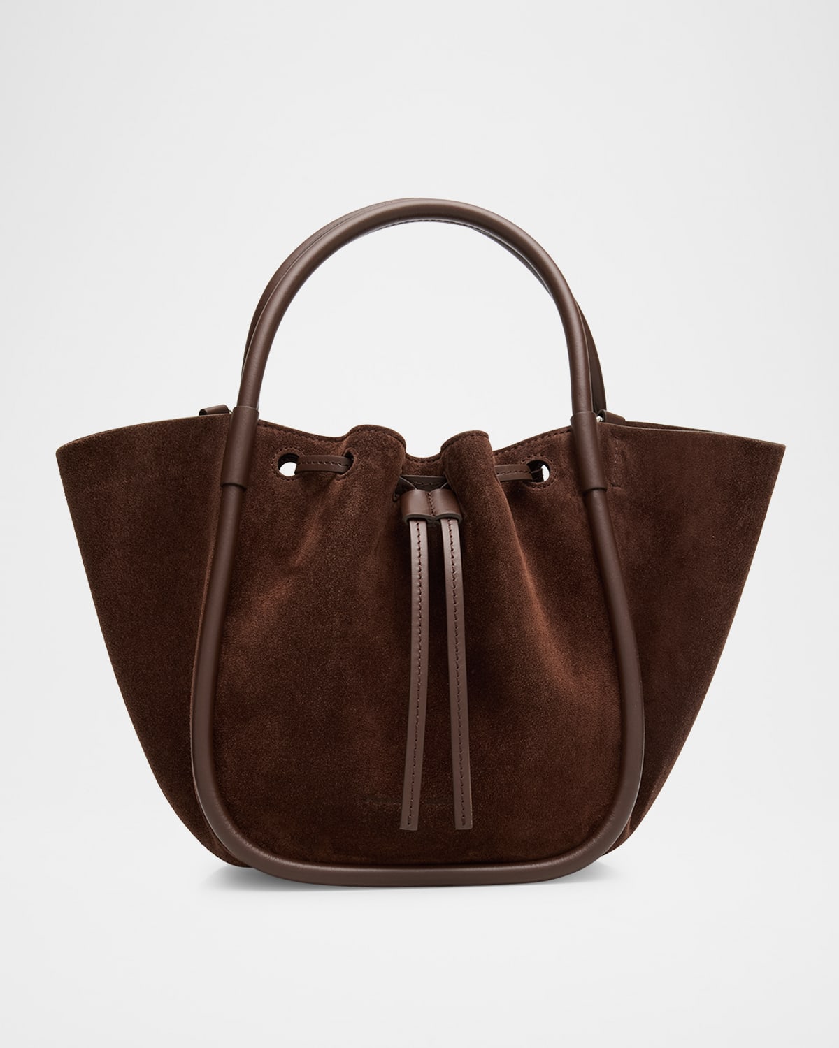 Proenza Schouler Small Ruched Suede Tote Bag In Brown