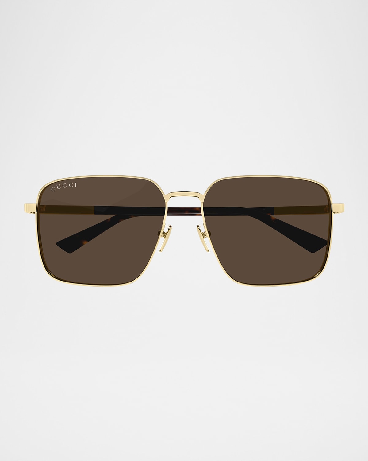 Gucci Subtle Web 60mm Metal Square Sunglasses