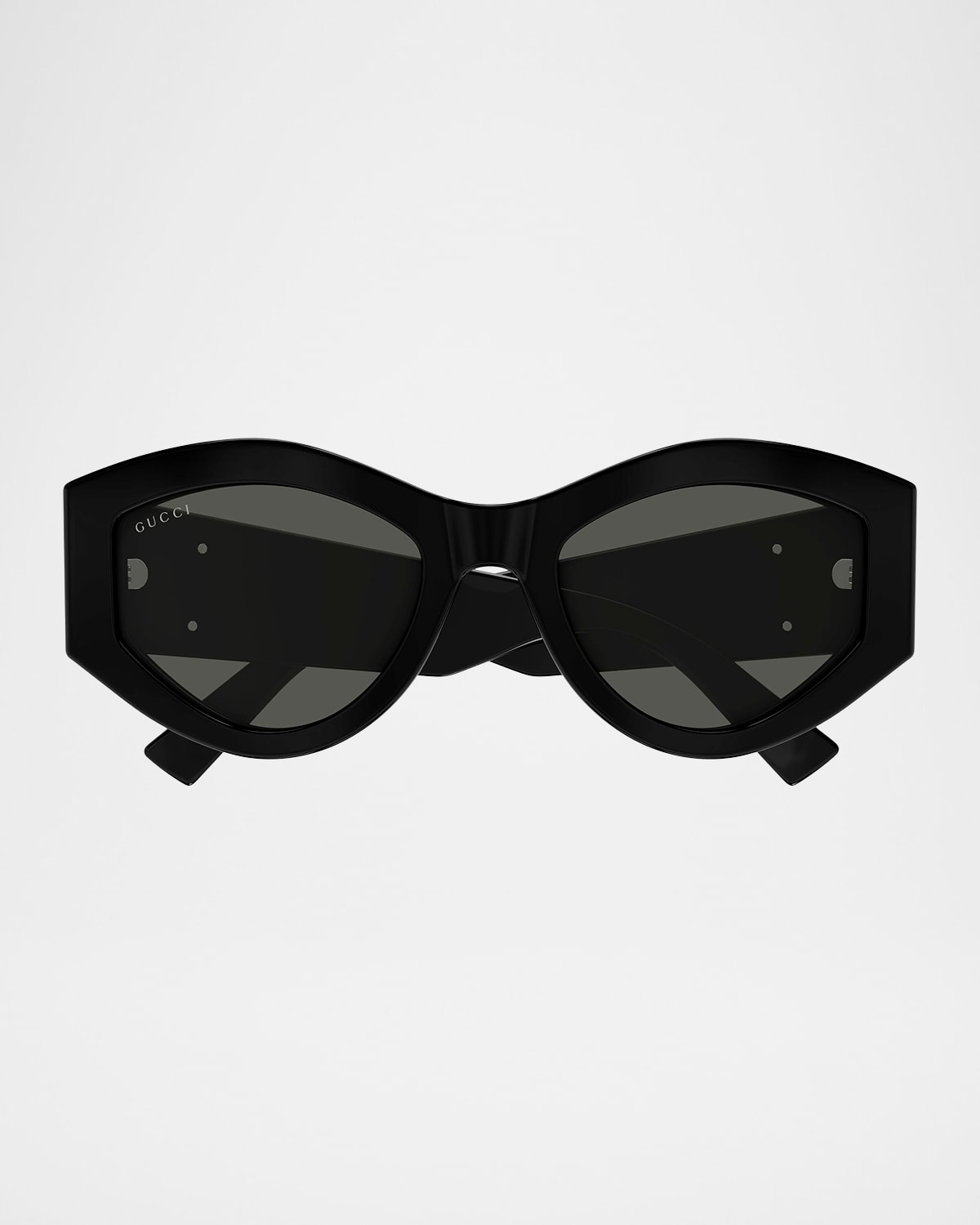 Gucci Gg Extruded 53mm Geometric Acetate Sunglasses In Black