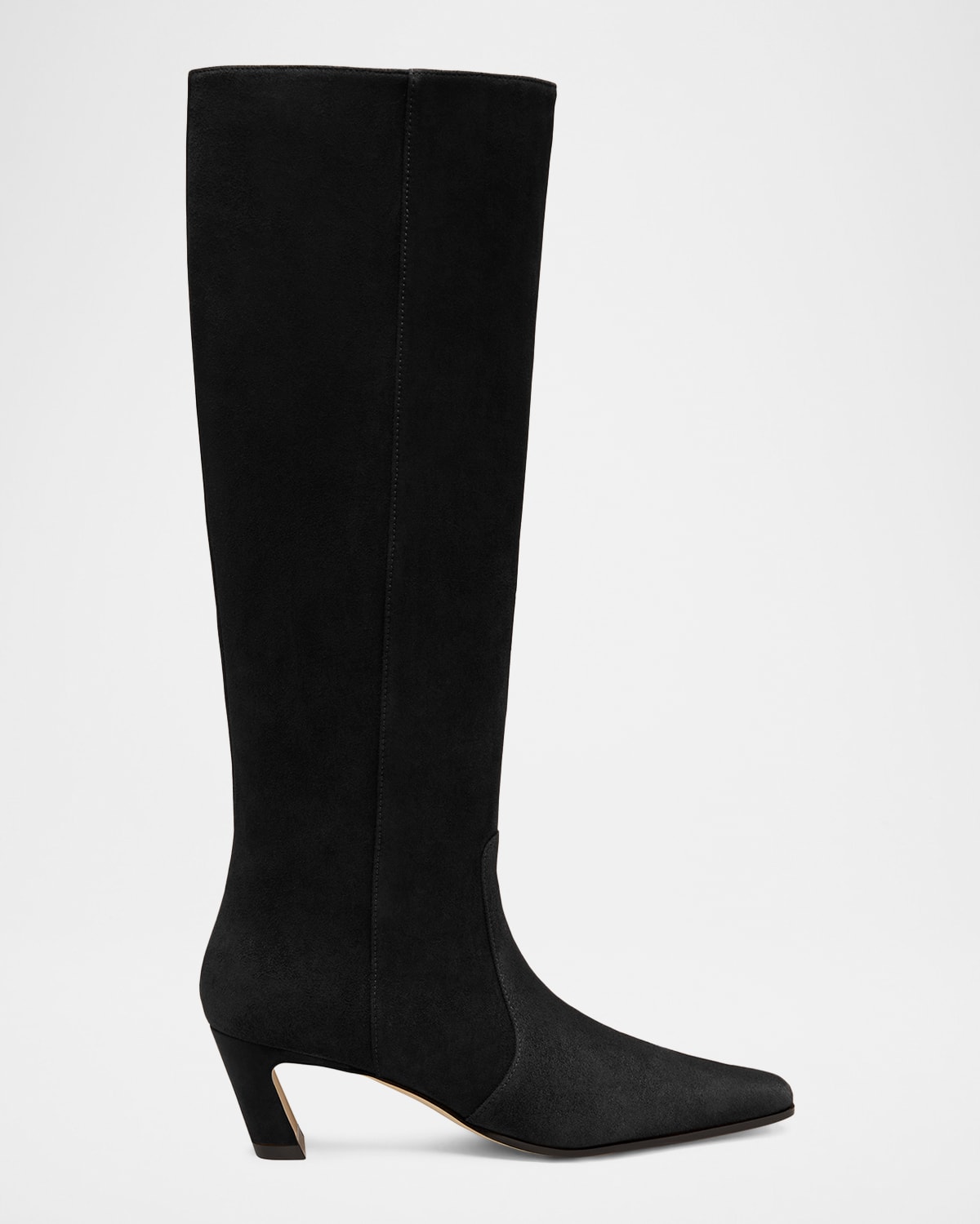 Stuart Weitzman 50mm Stassi Suede Knee-high Boots In Black