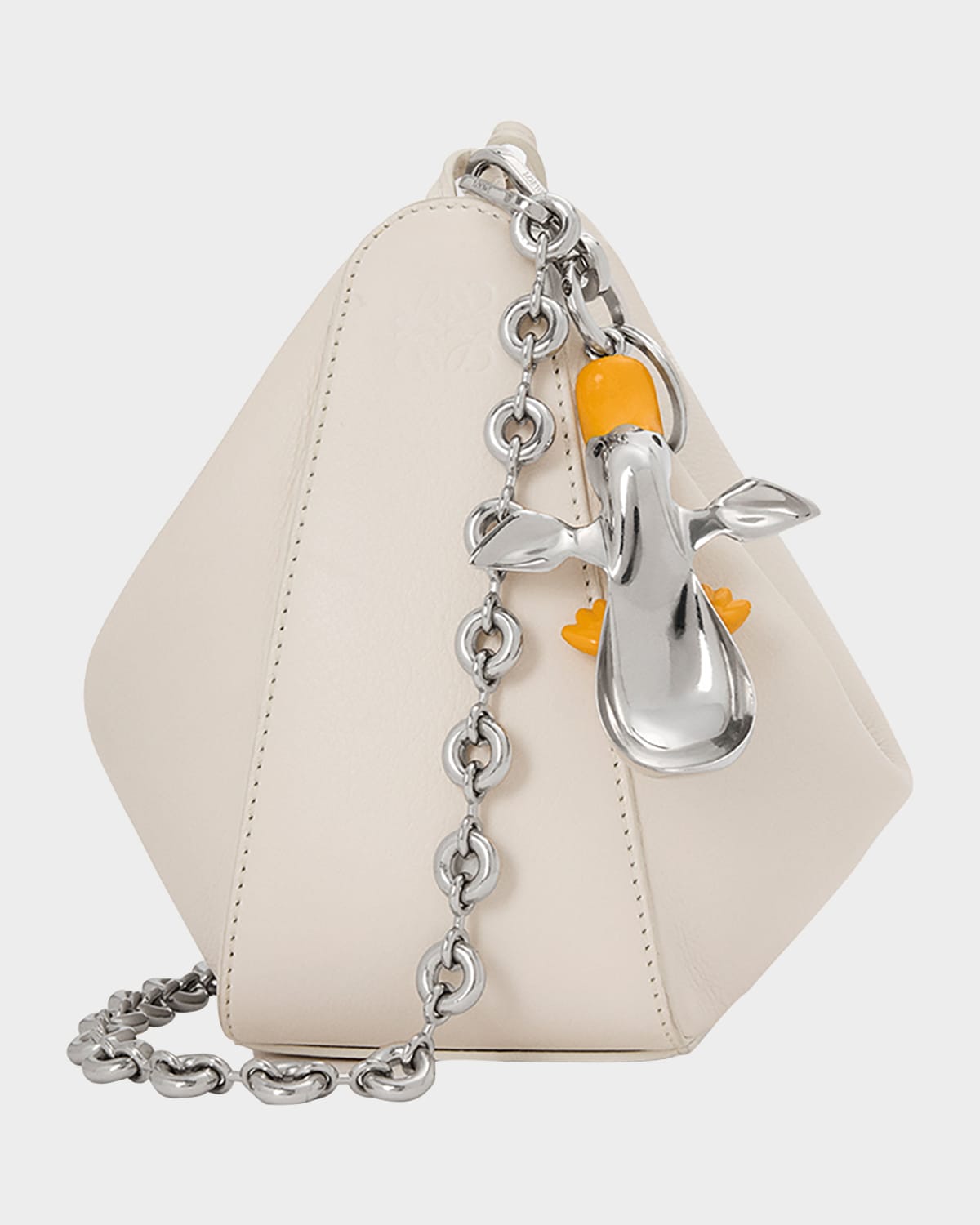 Loewe Donut Chain Shoulder Strap In Stainless Steel In Gold