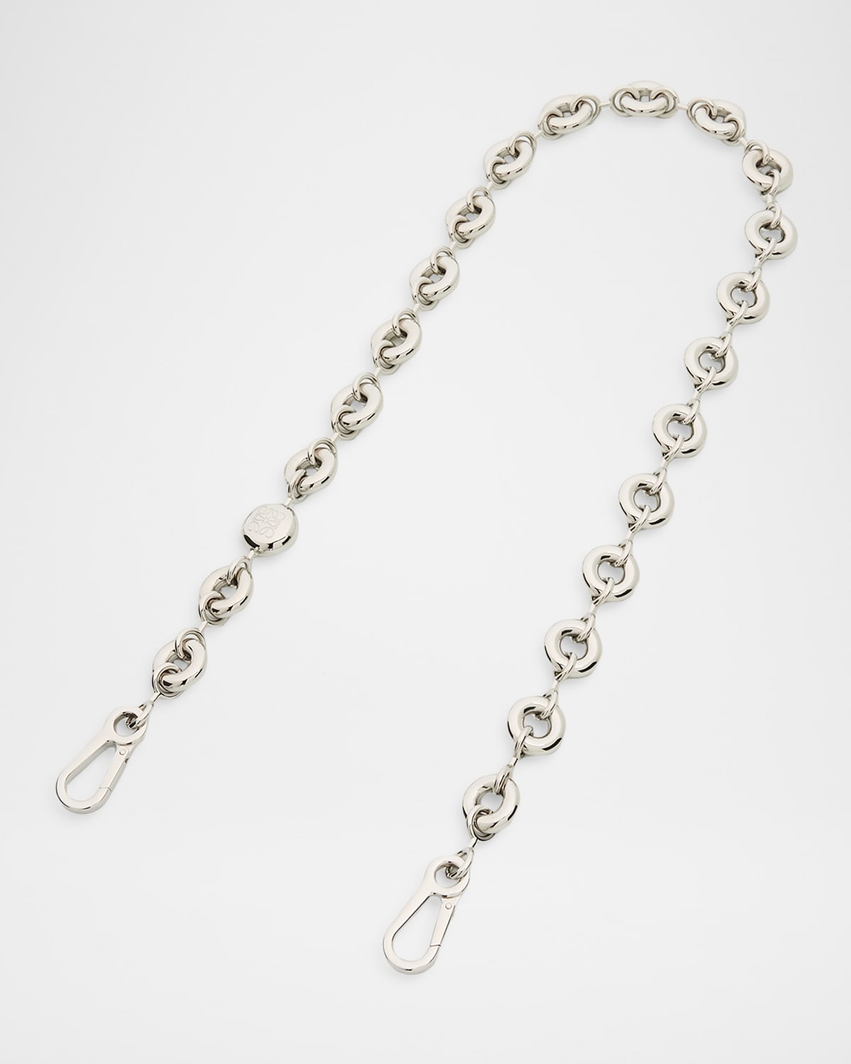 Loewe Donut Chain Shoulder Strap In Stainless Steel In Silver