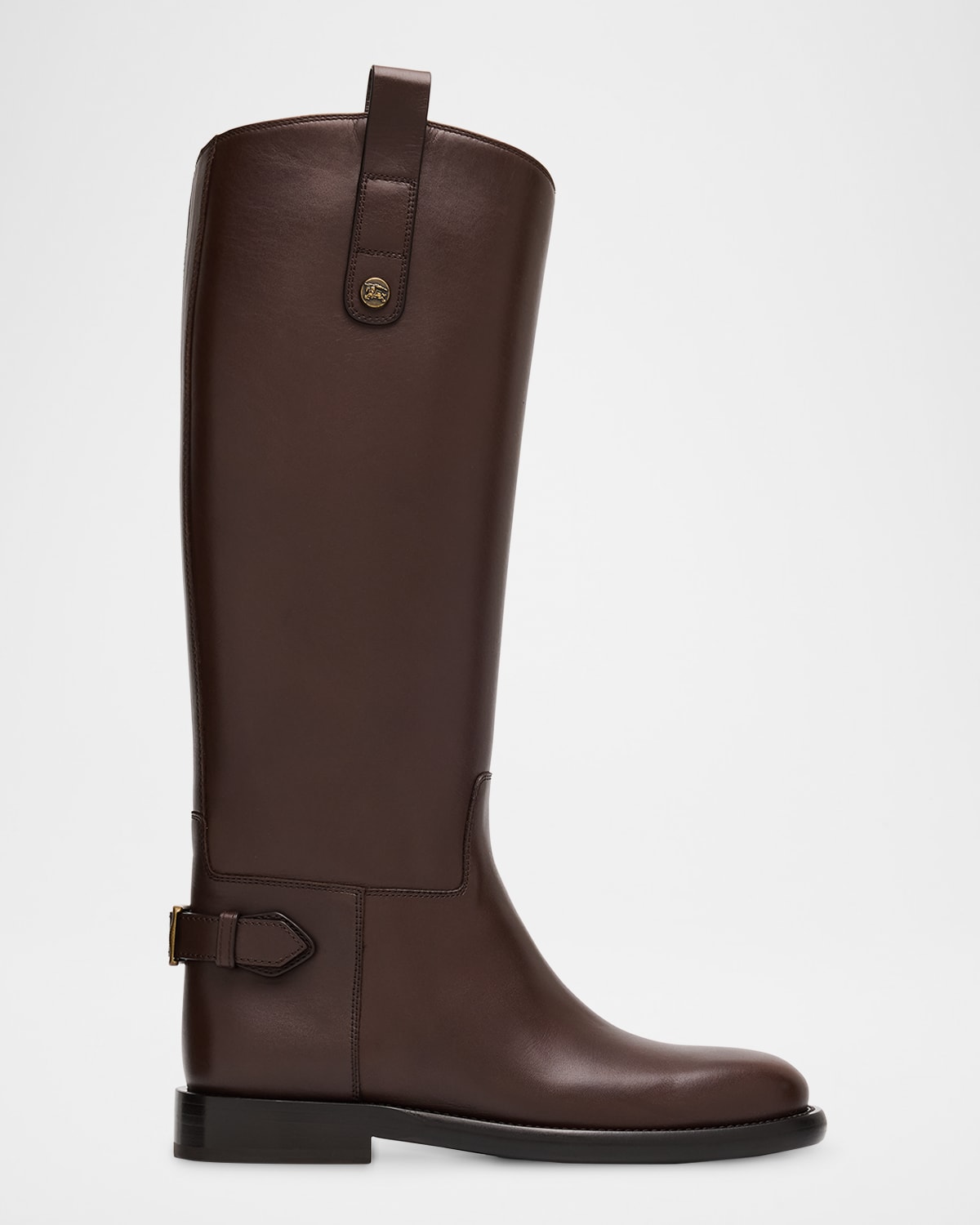 Burberry Stylish Knee-high Ankle Boots Buckle Detail In Multi